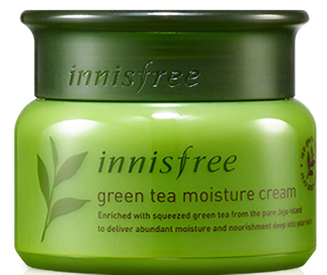 review kem dưỡng ẩm Innisfree Green Tea